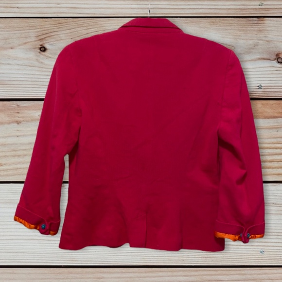 Pink blazer flattering vintage summer jacket - Picture 2 of 5